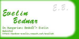 evelin bednar business card